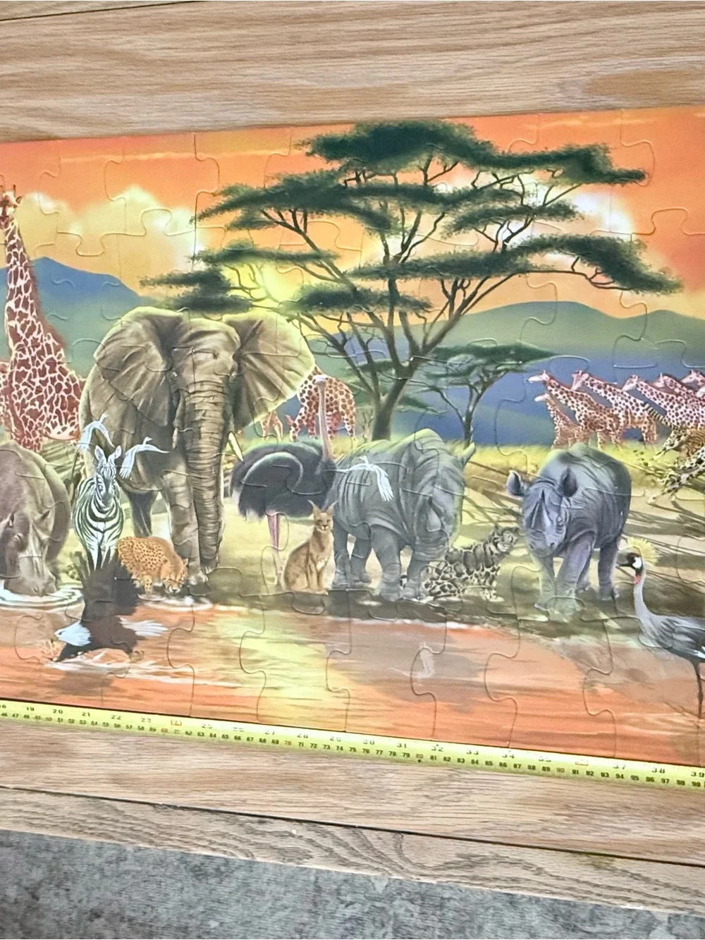 Melissa & Doug Large Safari Animal Puzzle - Orange, Green, Blue, Brown